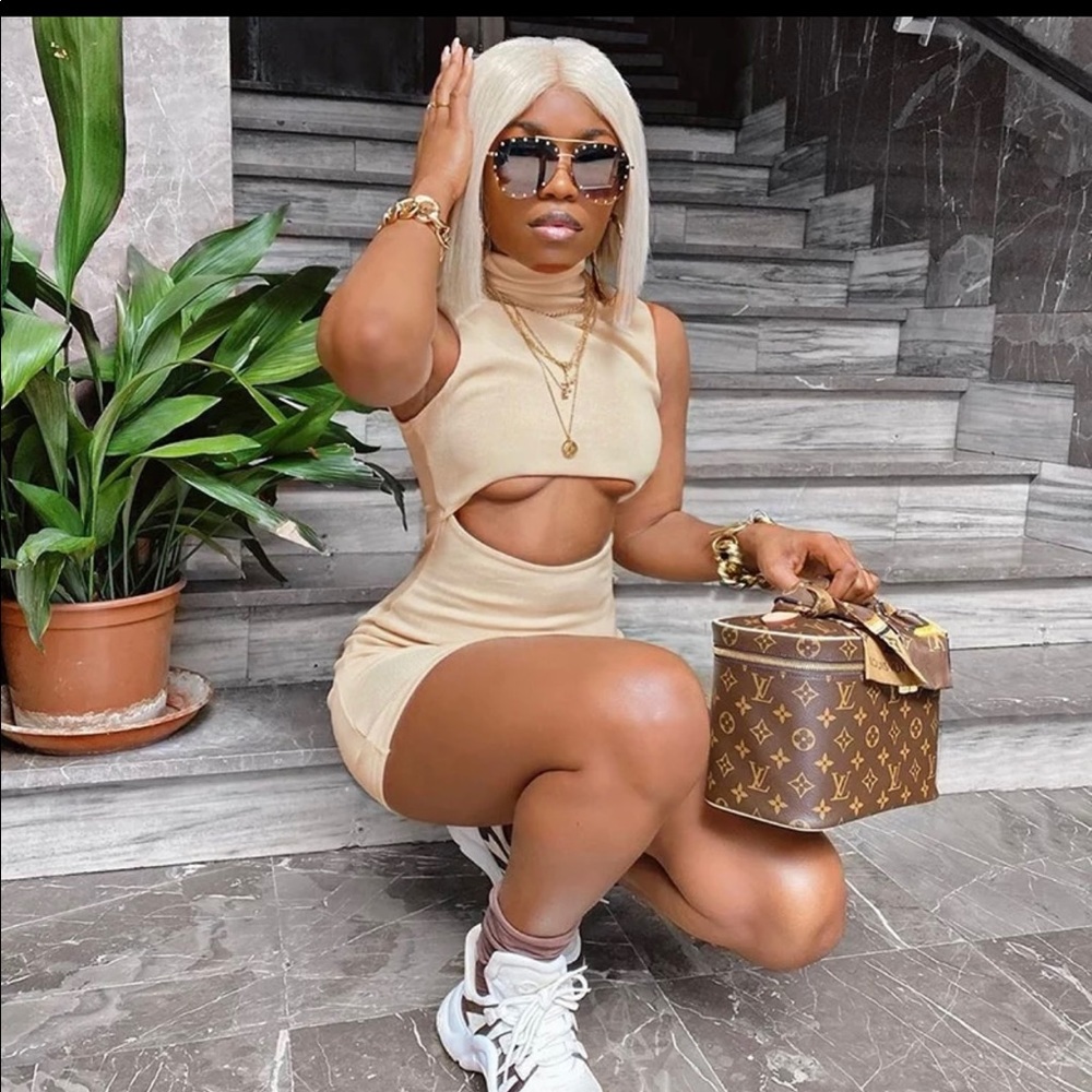 Summer turtleneck dress